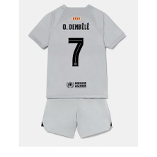 Barcelona Ousmane Dembele #7 Tredjeställ Barn 2022-23 Korta ärmar (+ Korta byxor)